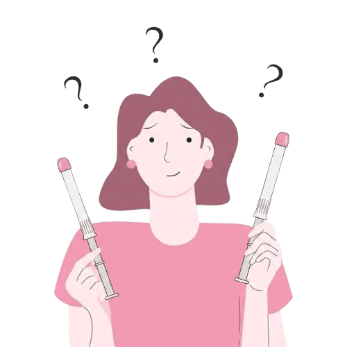 Woman holding two Phexx applicators